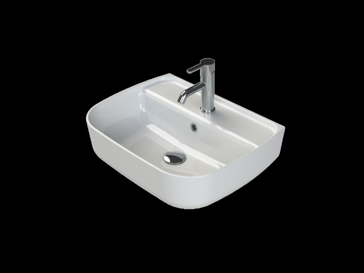 Cerastyle Aqua 55 x 42 cm Etajerli Lavabo
