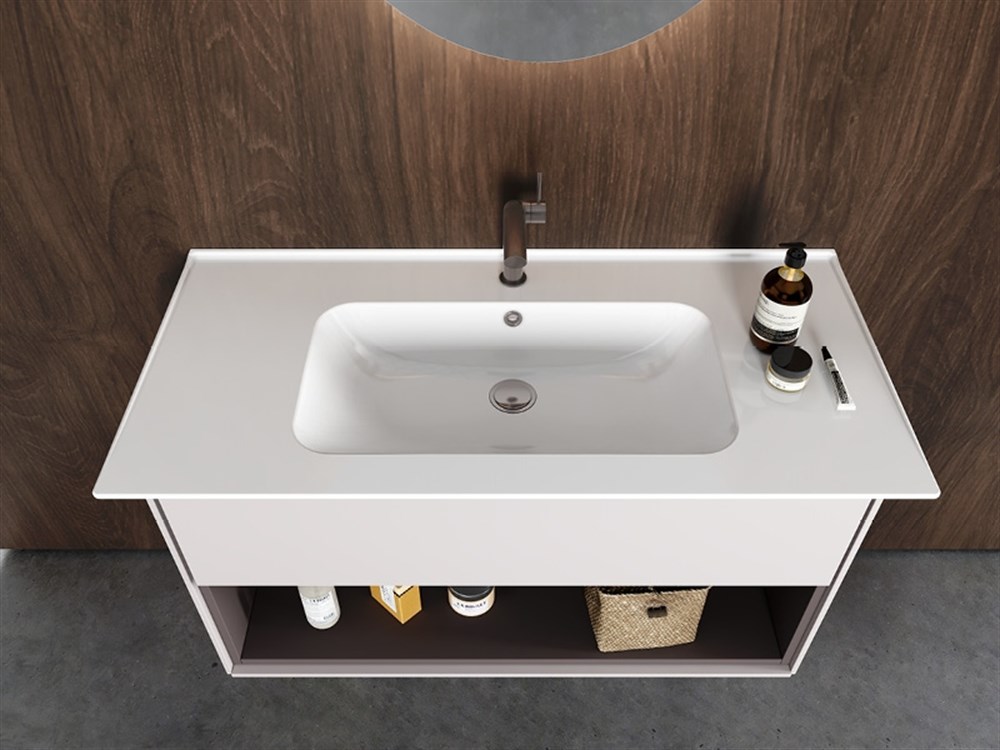 Cerastyle Blue 100cm Etajerli Lavabo