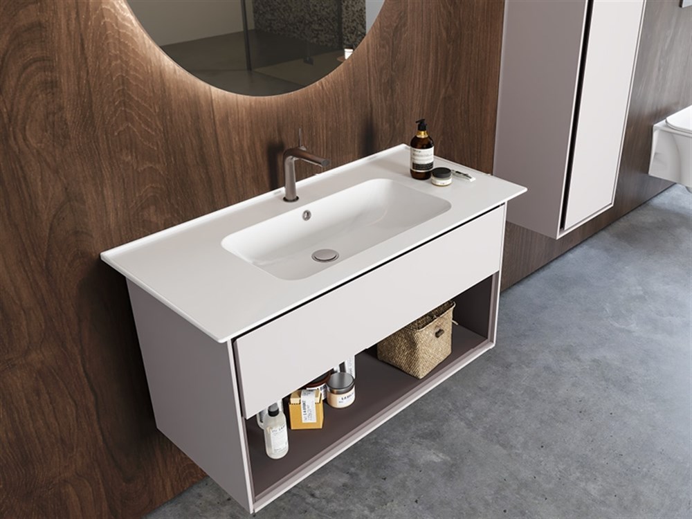 Cerastyle Blue 80cm Etajerli Lavabo