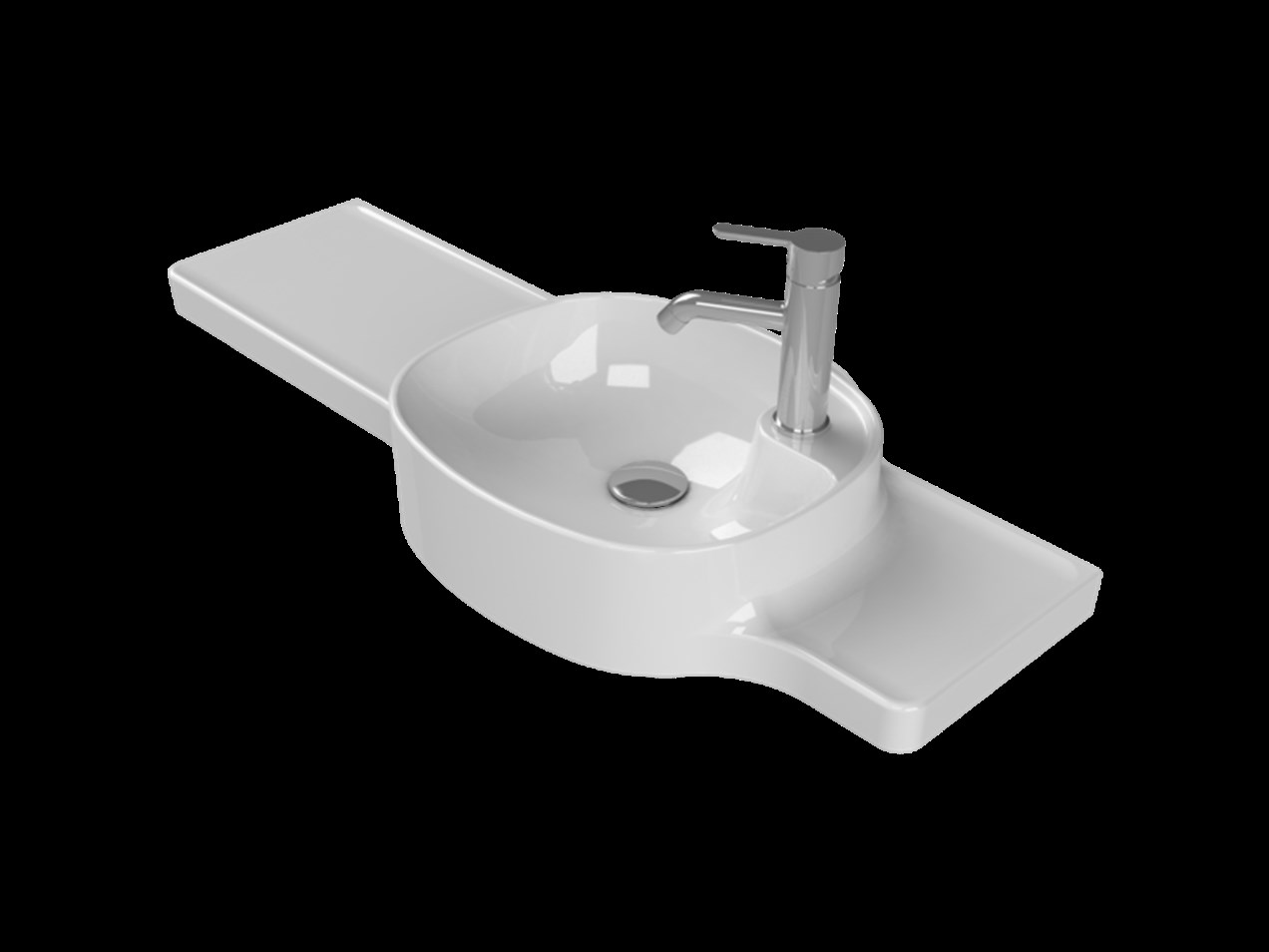 Cerastyle Harmony 100 cm Etajerli Lavabo