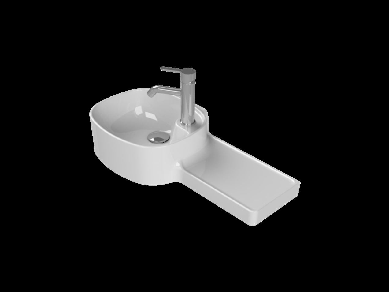 Cerastyle Harmony 65 cm Etajerli Lavabo