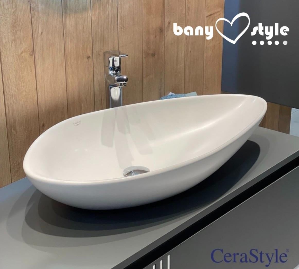 Cerastyle Olive 74 cm Tezgah Üstü Çanak Lavabo