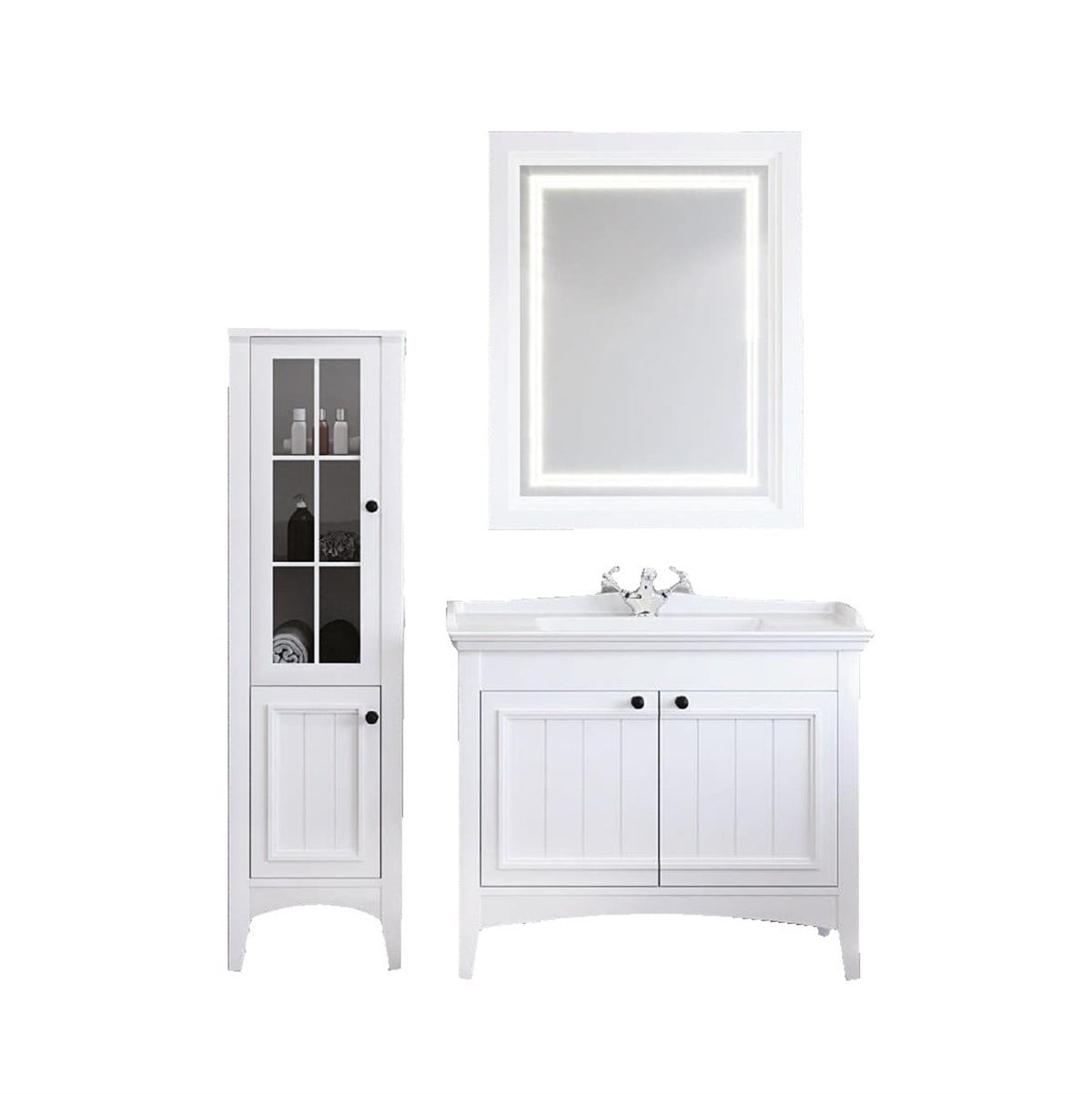 Denko Helena Beyaz 100 cm Banyo Dolabı