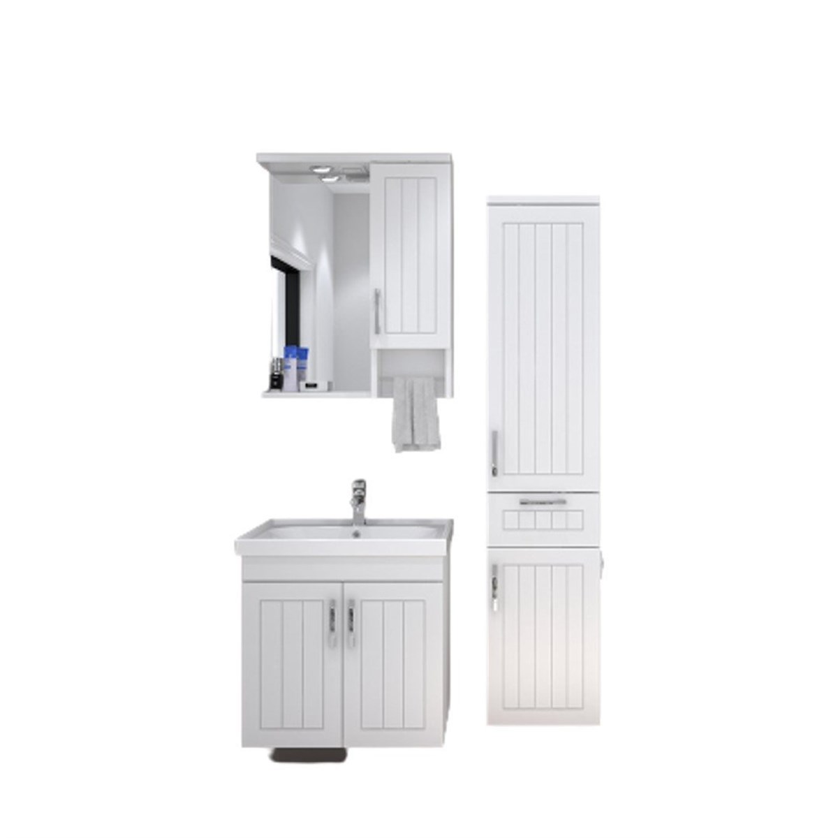 Denko Lotus 60 cm Banyo Dolabı + Boy Dolabı