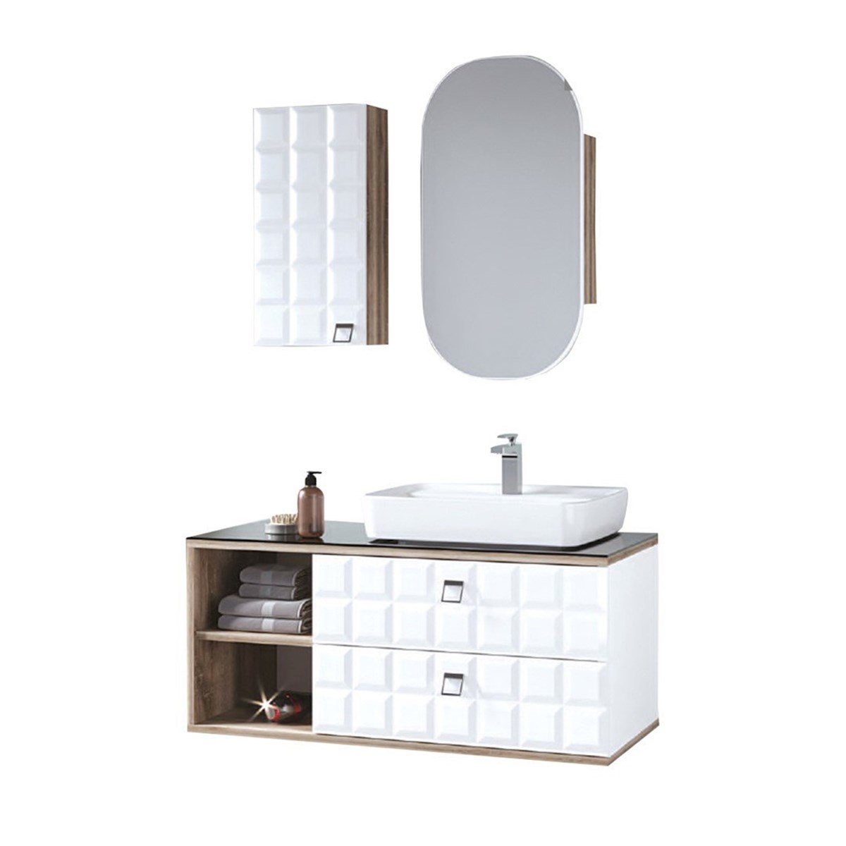 Denko Oscar 95 cm Banyo Dolabı