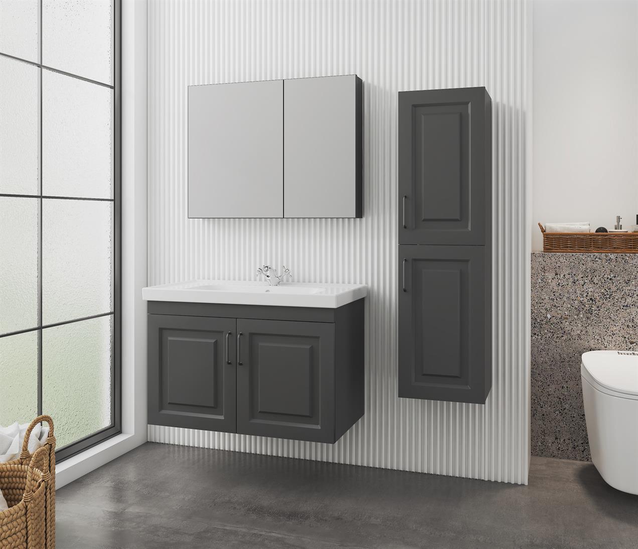 Denko Royal 90 cm Banyo Dolabı + Boy Dolabı 