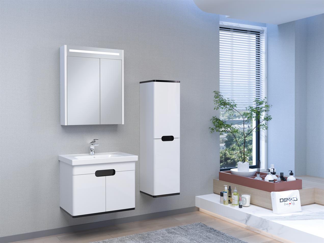 Denko Troy 60 cm Banyo Dolabı + Boy Dolabı 