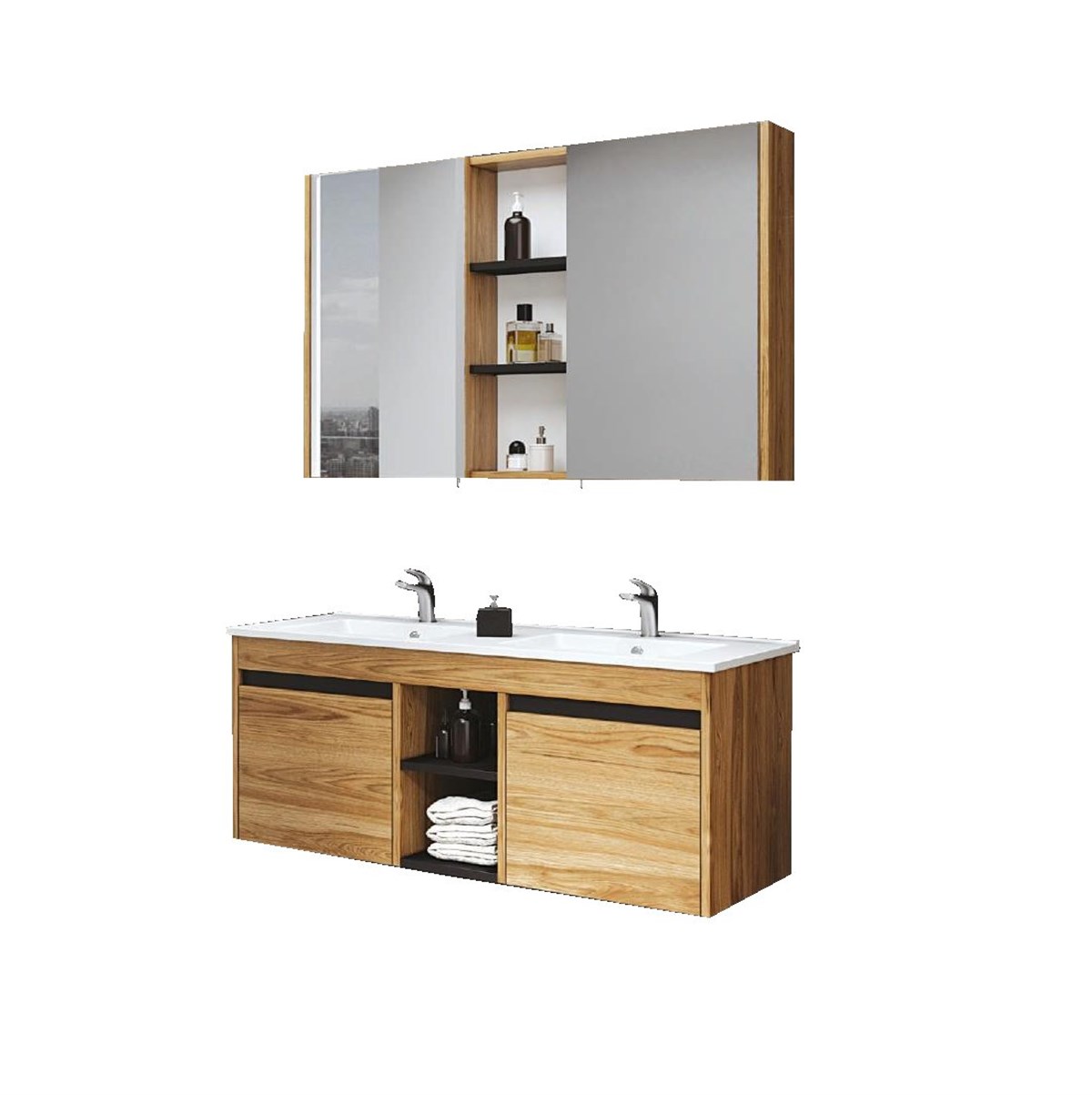 Denko Twin 120 cm Banyo Dolabı