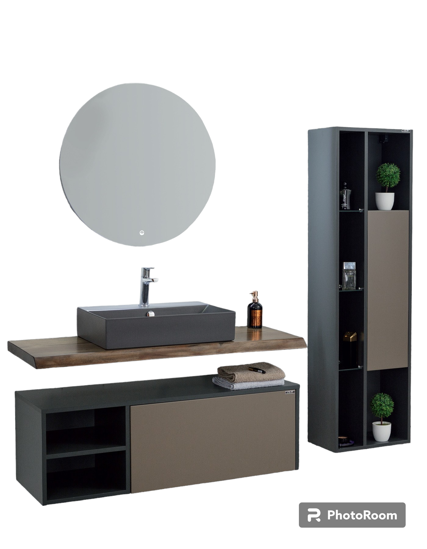 Lineart Timber 125 cm Banyo Dolabı 