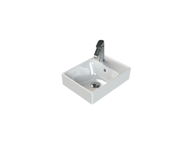 Cerastyle Sharp 40 x 30 cm Etajerli Lavabo - Banyostyle.com