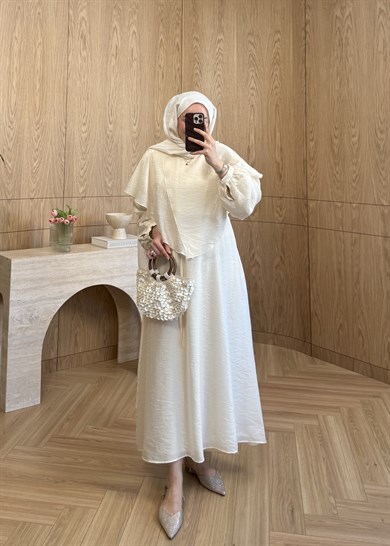  Siyena Asimetrik Kesim Elbise Sarı