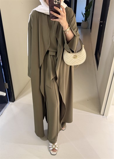 3lü Abaya Takım Haki