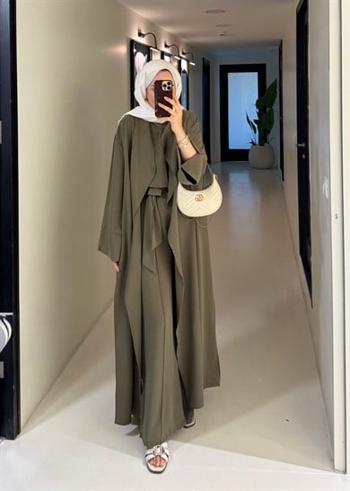 3lü Abaya Takım Haki