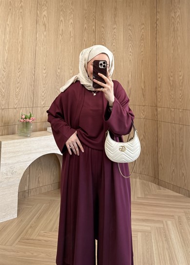 3lü Basic Oysho Takım Bordo