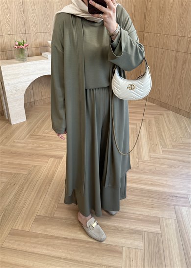 3lü Basic Oysho Takım Haki