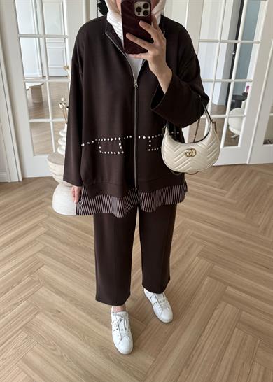 Aden Oysh Takım Kahverengi