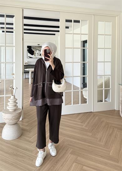 Aden Oysh Takım Kahverengi