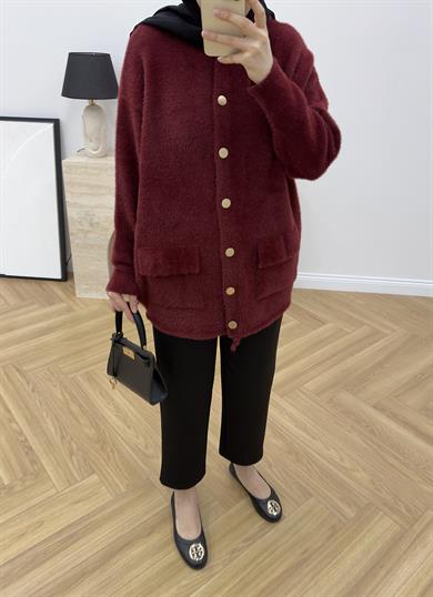 Angora Hırka Bordo