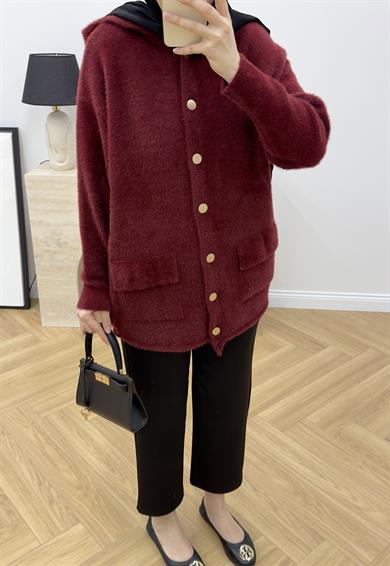 Angora Hırka Bordo