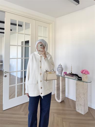 Angora Hırka Ekru