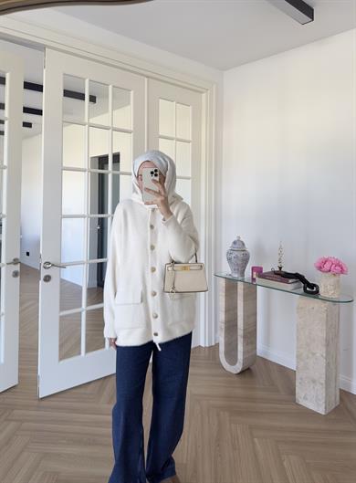 Angora Hırka Ekru