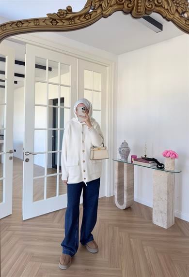 Angora Hırka Ekru
