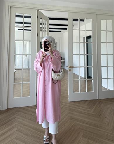 Dore Tensel Gömlek Pembe