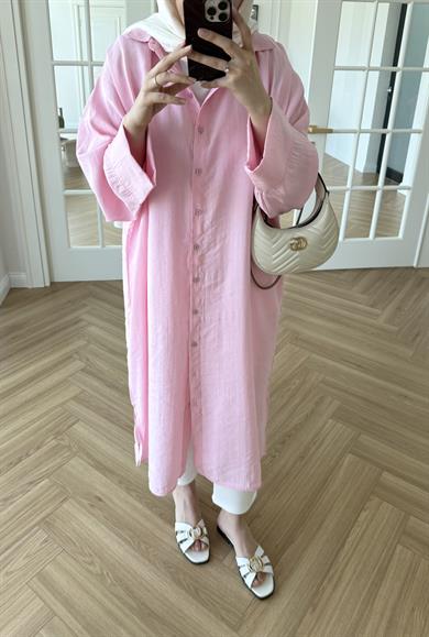 Dore Tensel Gömlek Pembe