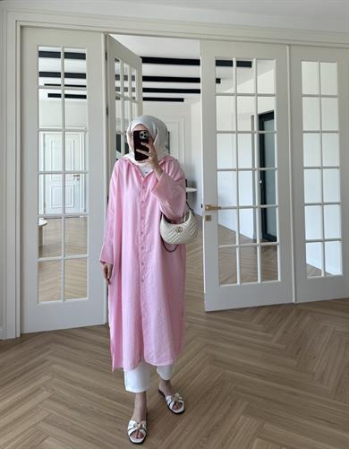 Dore Tensel Gömlek Pembe