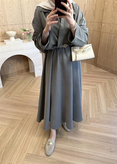 Asel Modal Elbise Haki