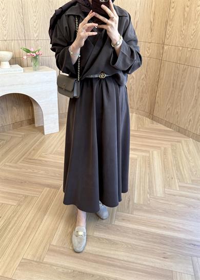 Asel Modal Elbise Kahverengi