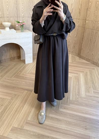 Asel Modal Elbise Kahverengi