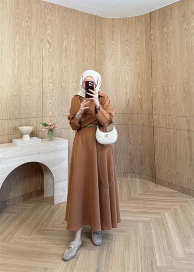 Asel Modal Elbise Kiremit