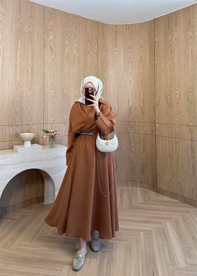 Asel Modal Elbise Kiremit