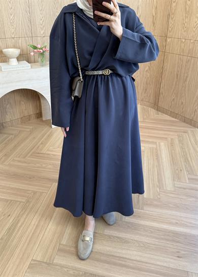 Asel Modal Elbise Lacivert