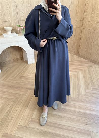 Asel Modal Elbise Lacivert