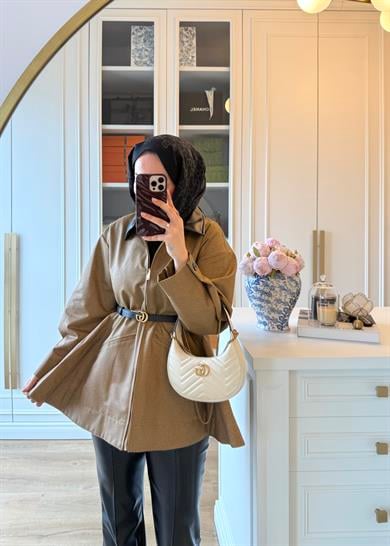 Barbour Bel Detaylı Trenç Camel