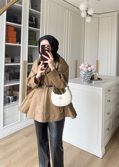 Barbour Bel Detaylı Trenç Camel