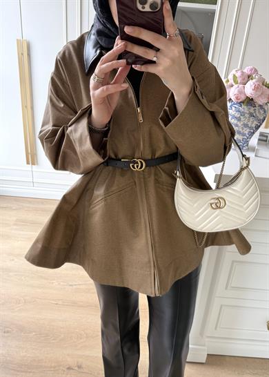 Barbour Bel Detaylı Trenç Camel