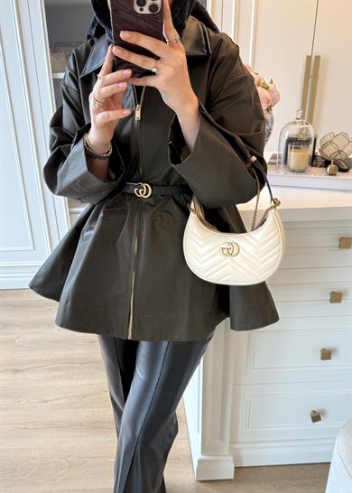 Barbour Bel Detaylı Trenç Haki