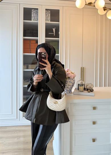 Barbour Bel Detaylı Trenç Haki