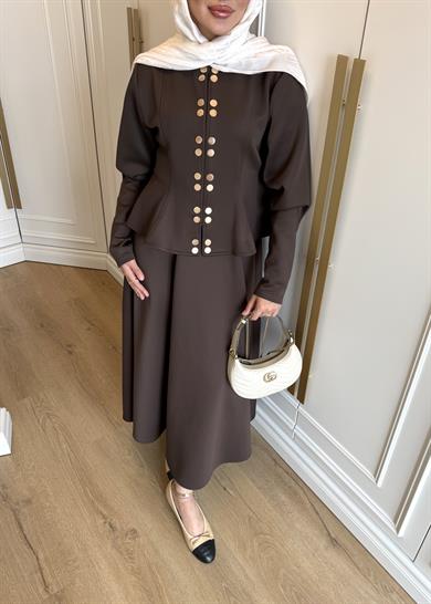 Bel Oturtmalı Scuba Takım Kahverengi