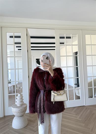 Benna Kürk Kaban Bordo