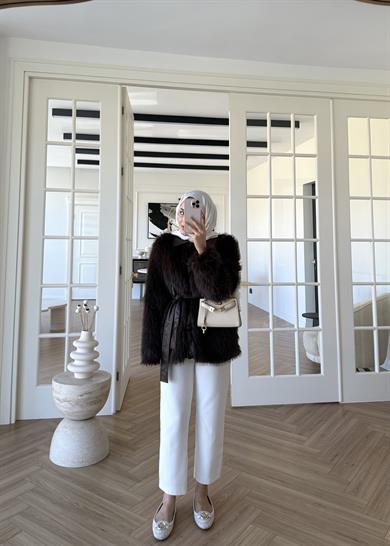 Benna Kürk Kaban Kahverengi