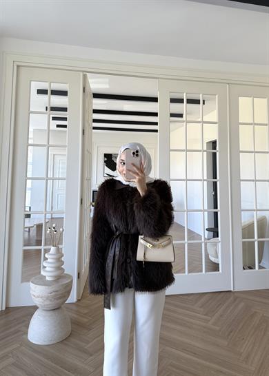 Benna Kürk Kaban Kahverengi