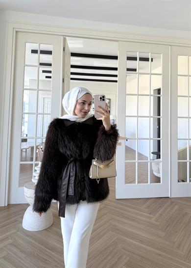 Benna Kürk Kaban Kahverengi