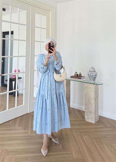 Bera Fisto Elbise Bebe Mavi