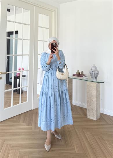 Bera Fisto Elbise Bebe Mavi