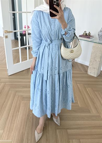 Bera Fisto Elbise Bebe Mavi