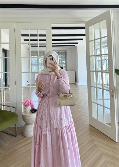 Bera Fisto Elbise Pembe